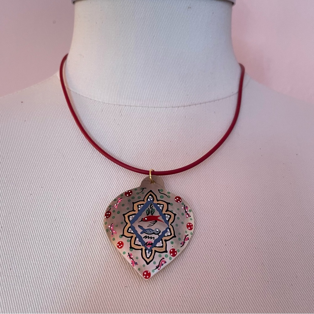Vintage Real SHELL & STERLING SILVER Mermaid Core Boho Beach Summer Necklace